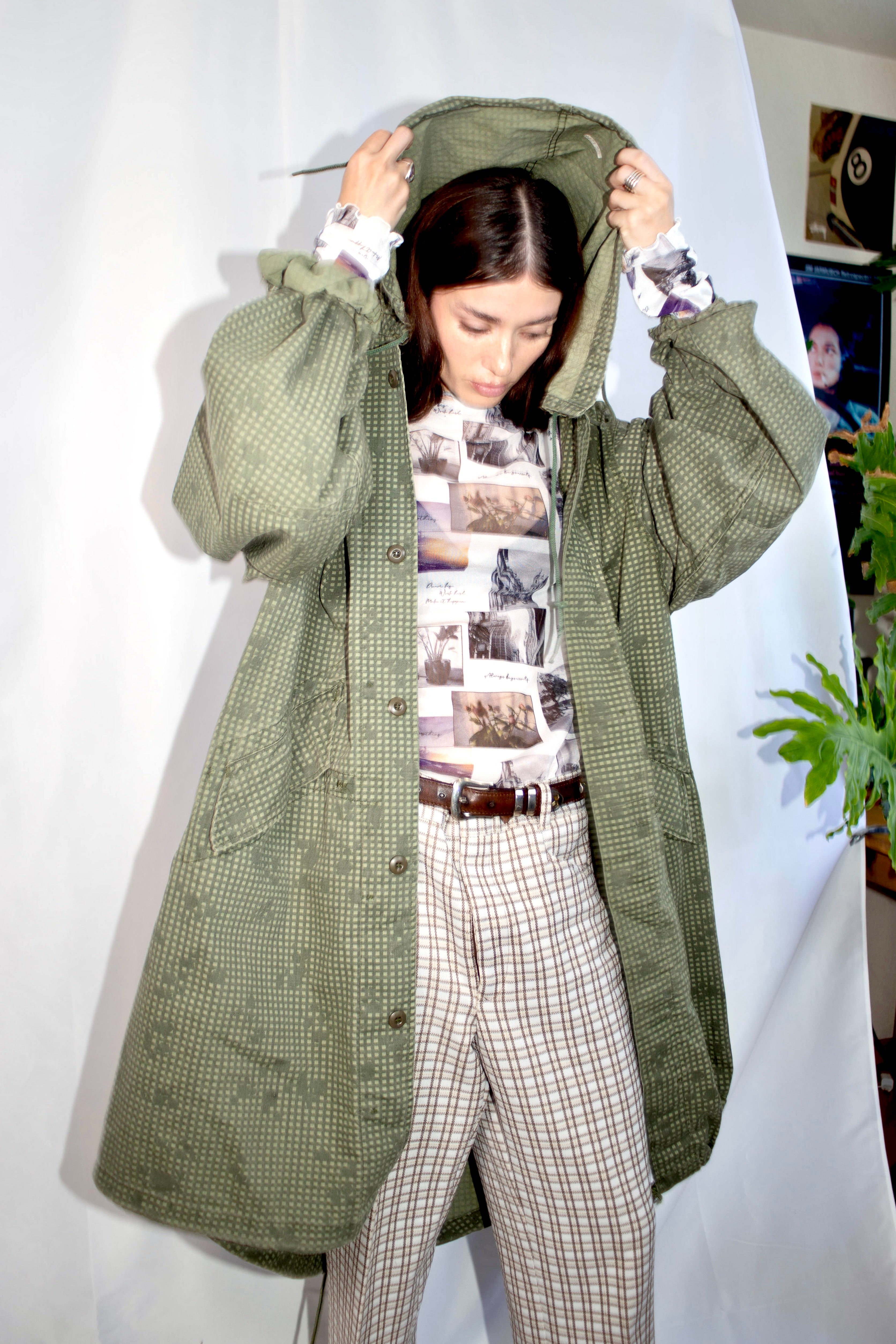 Mesh Top - White,Photo Pattern