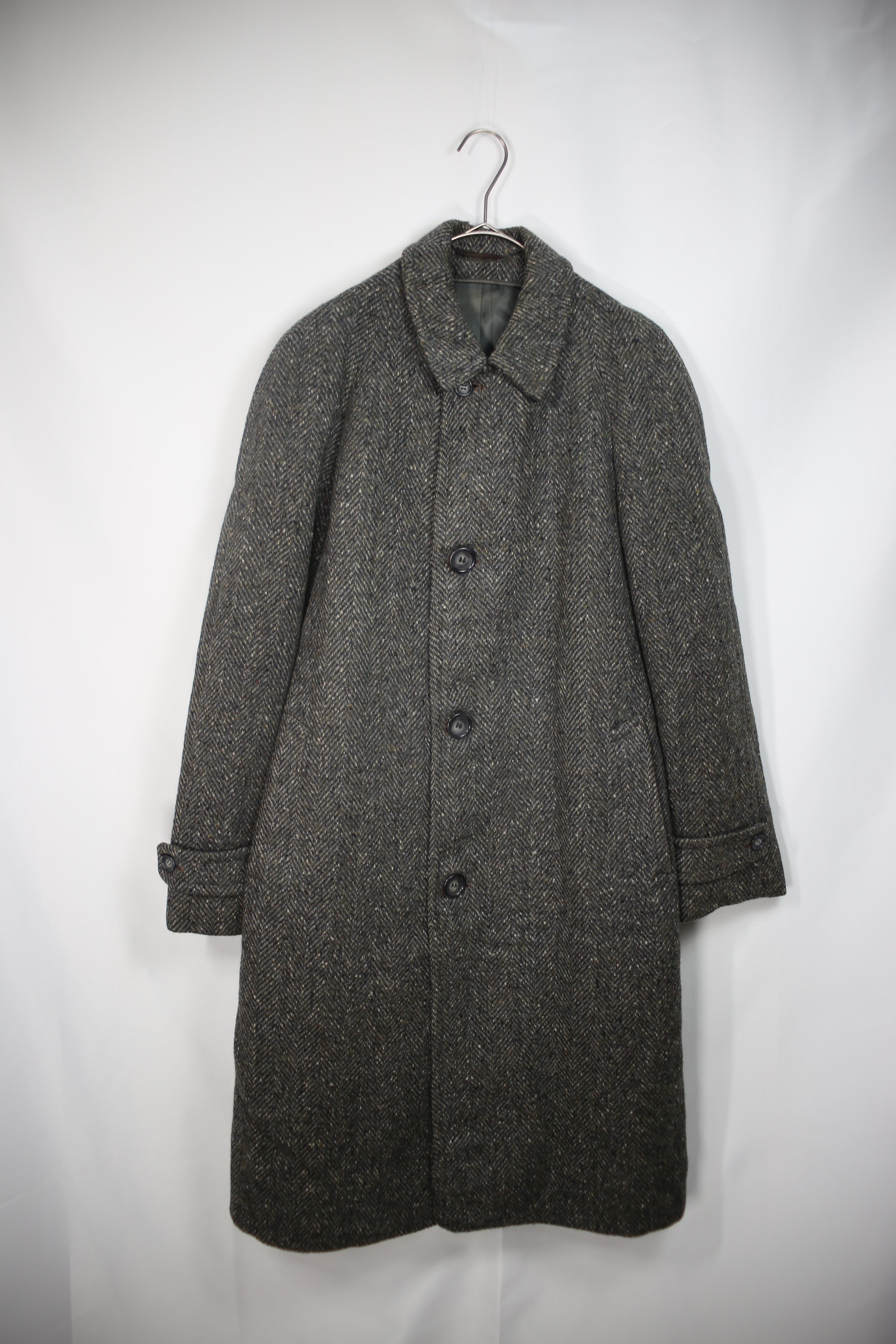 Wool Tweed Coat Grey