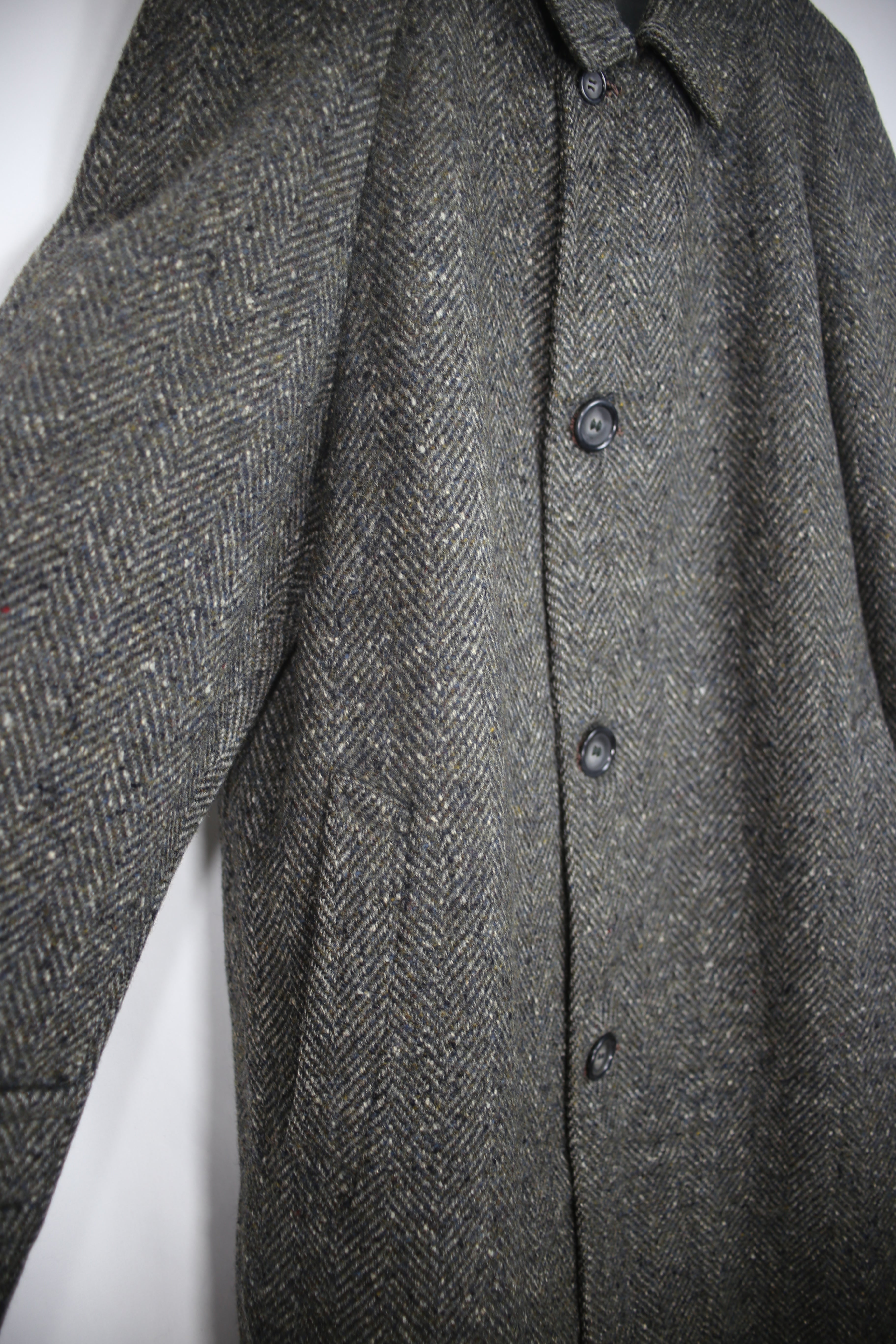 Wool Tweed Coat Grey