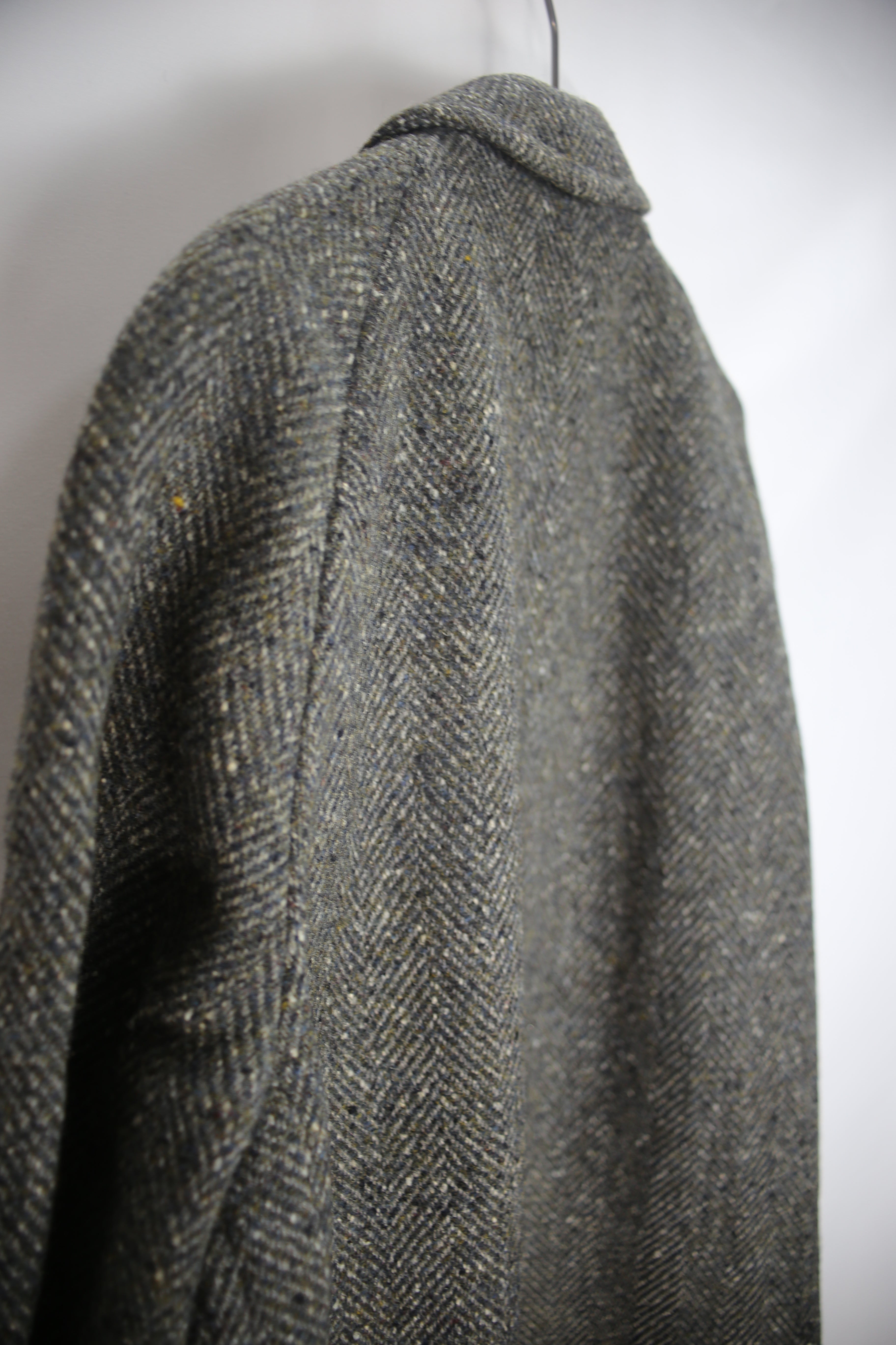 Wool Tweed Coat Grey