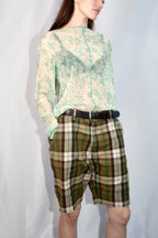 Mesh Top - Green,Floral