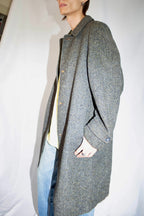 Wool Tweed Coat Grey