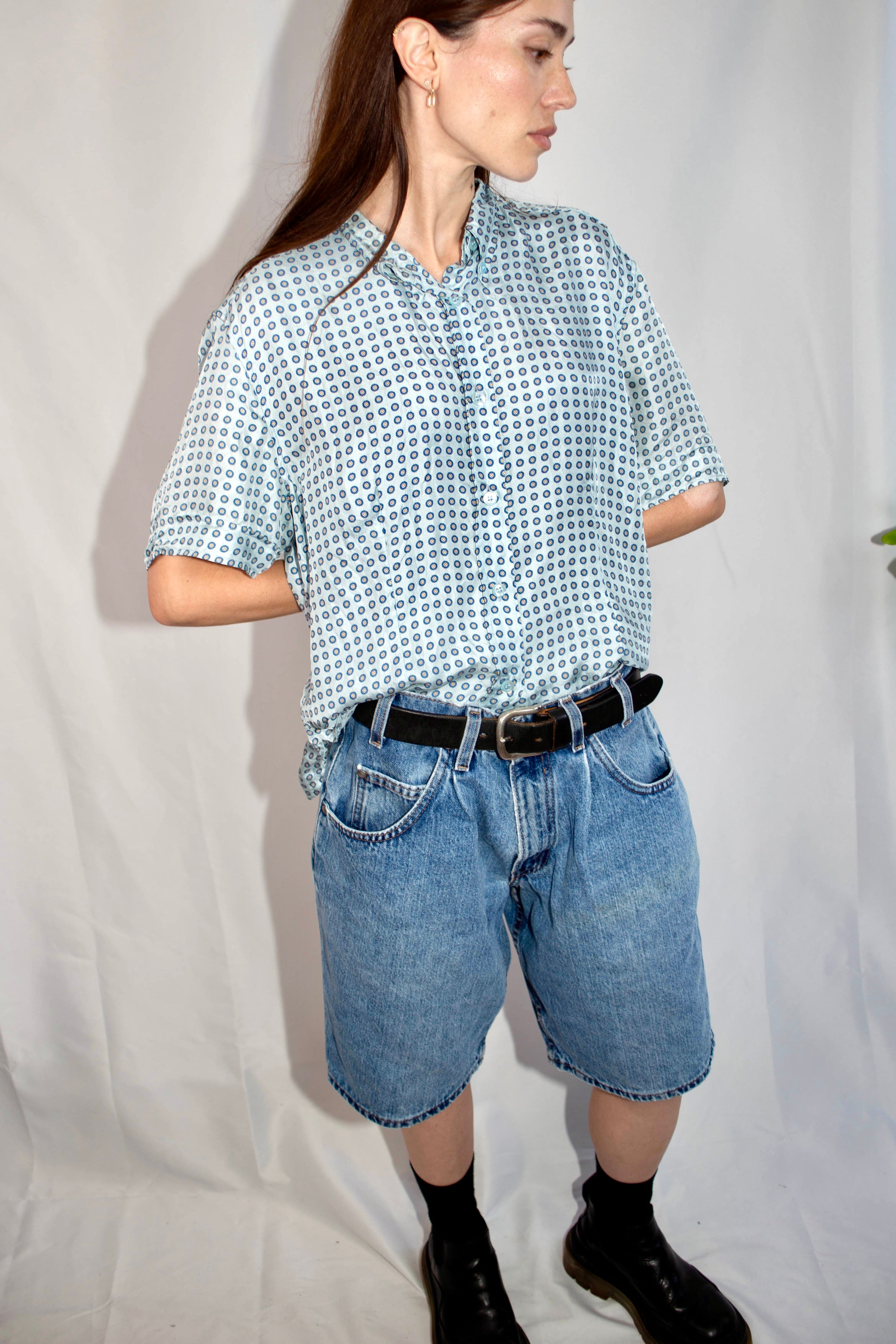 [MAX MARA] Short Sleeved Silk Shirt