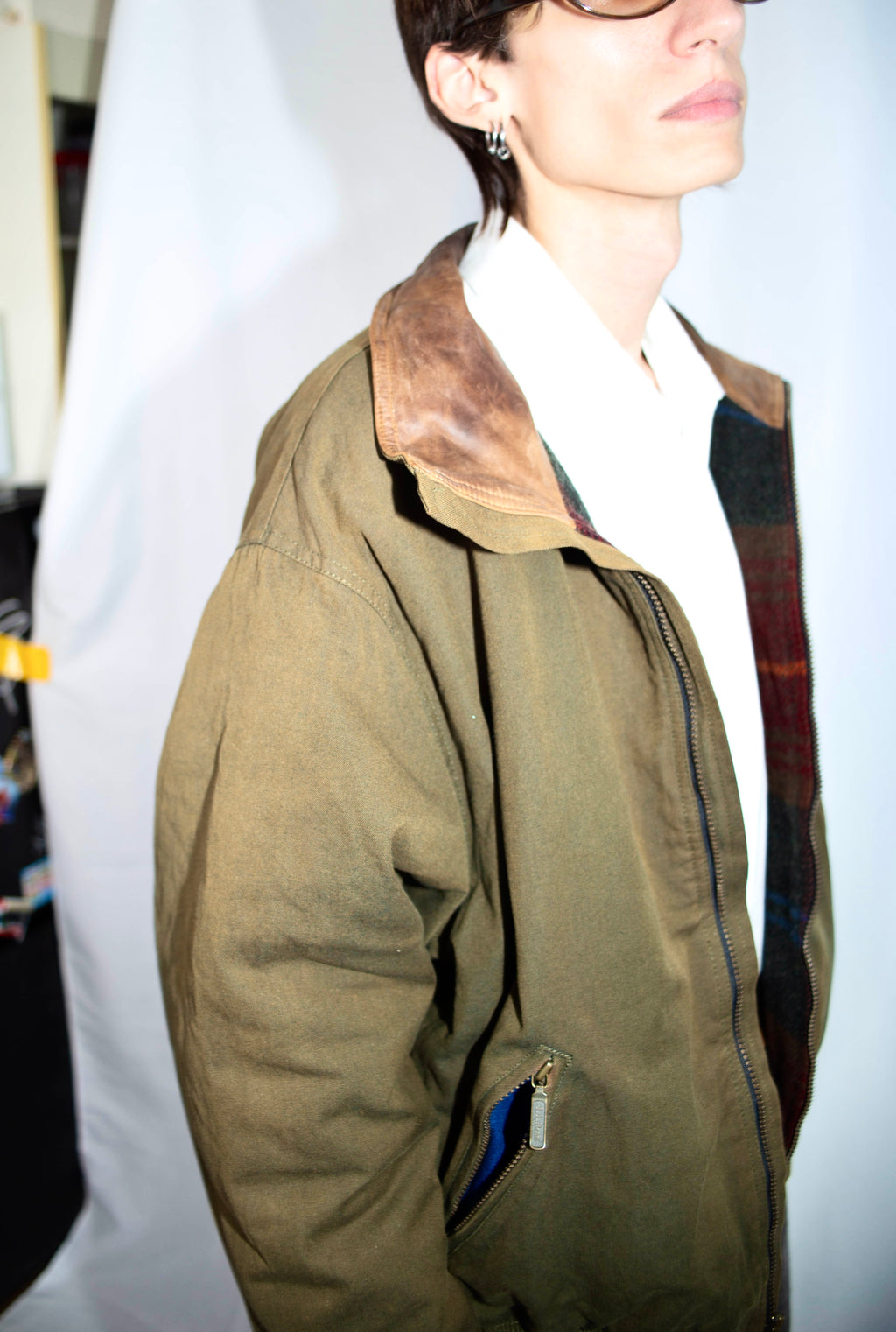 [L.L.Bean]] Leather Collar Jacket