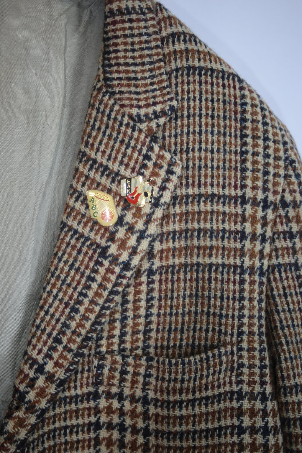[Harris Tweed] Checkered Tweed Jacket