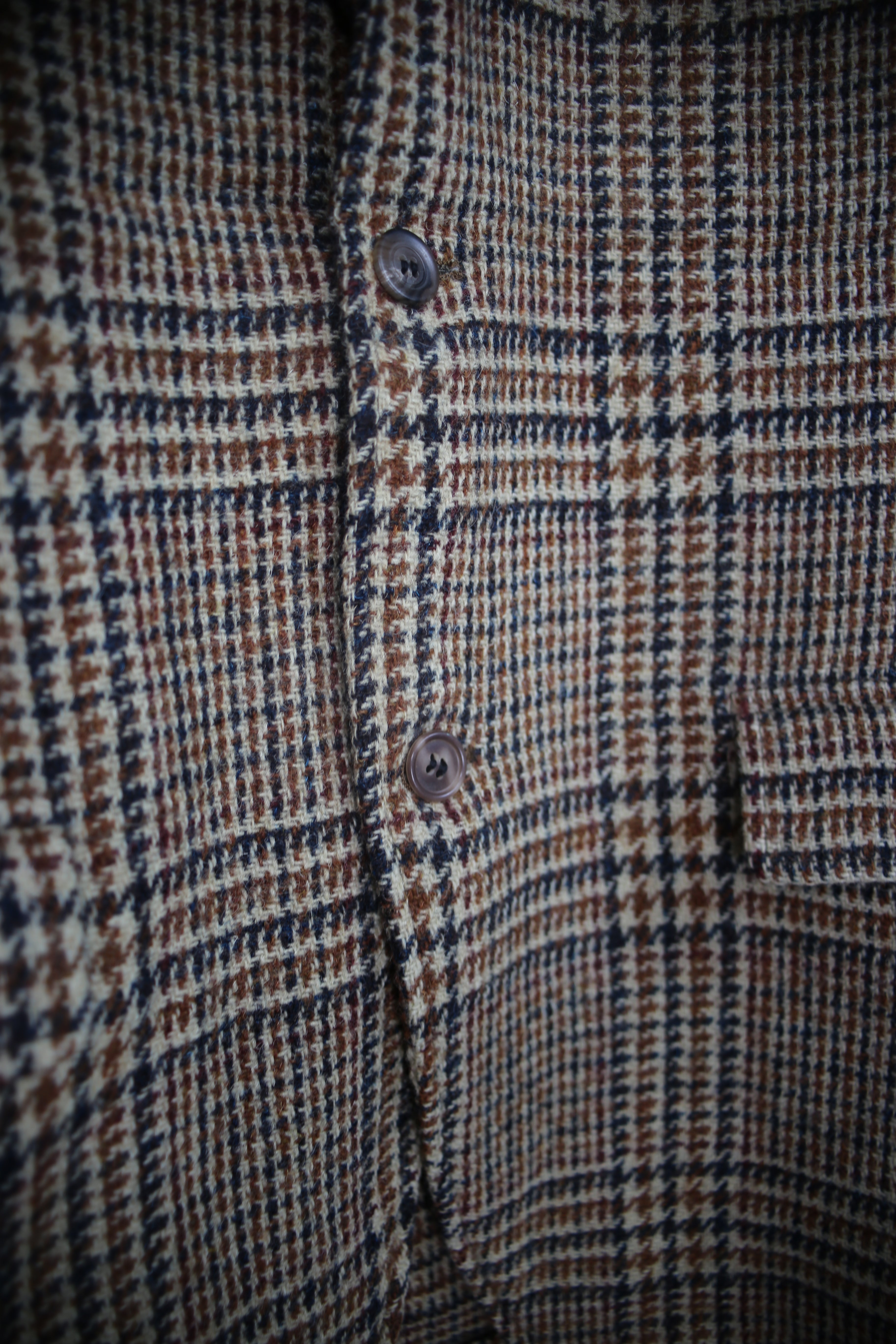 [Harris Tweed] Checkered Tweed Jacket