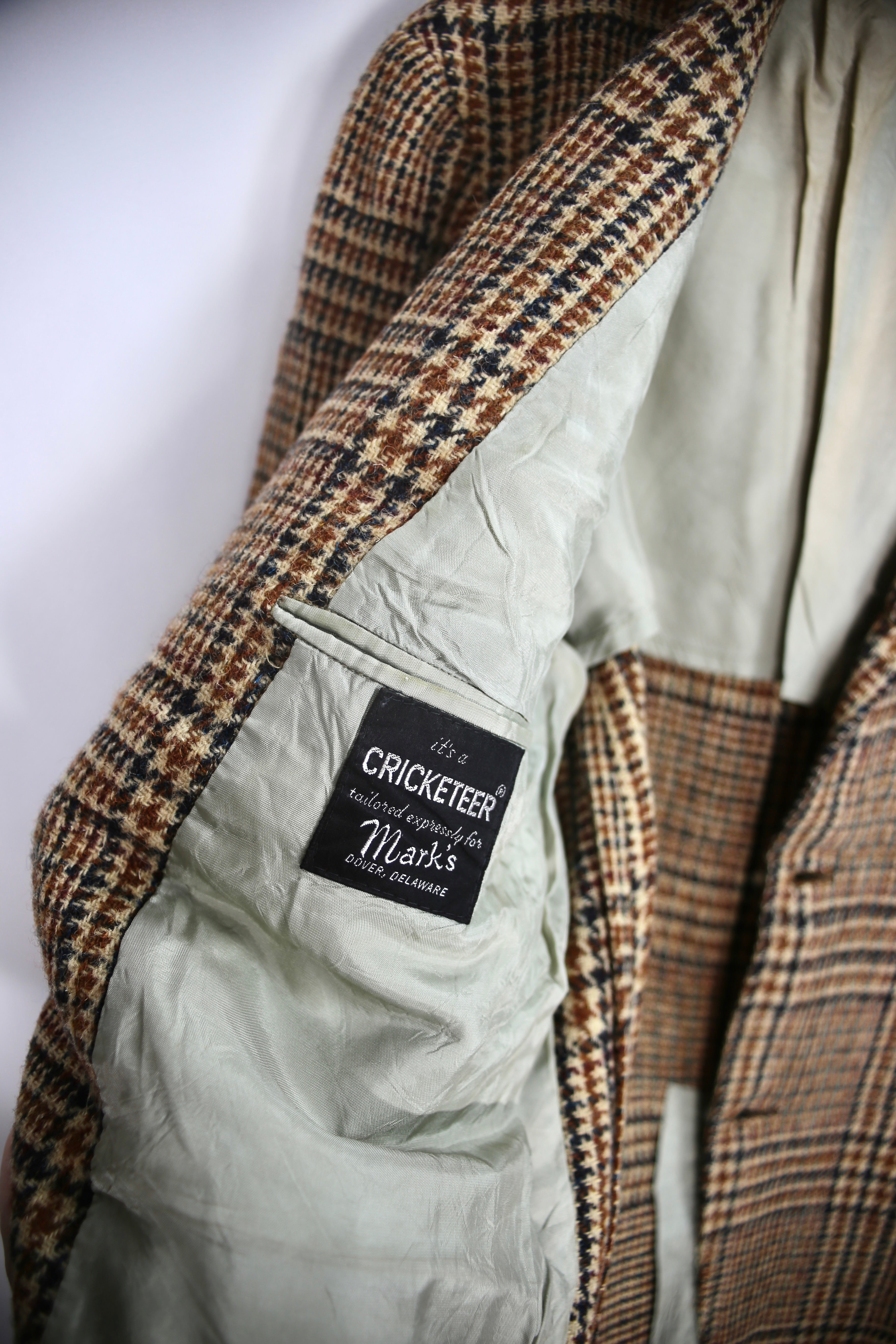 [Harris Tweed] Checkered Tweed Jacket