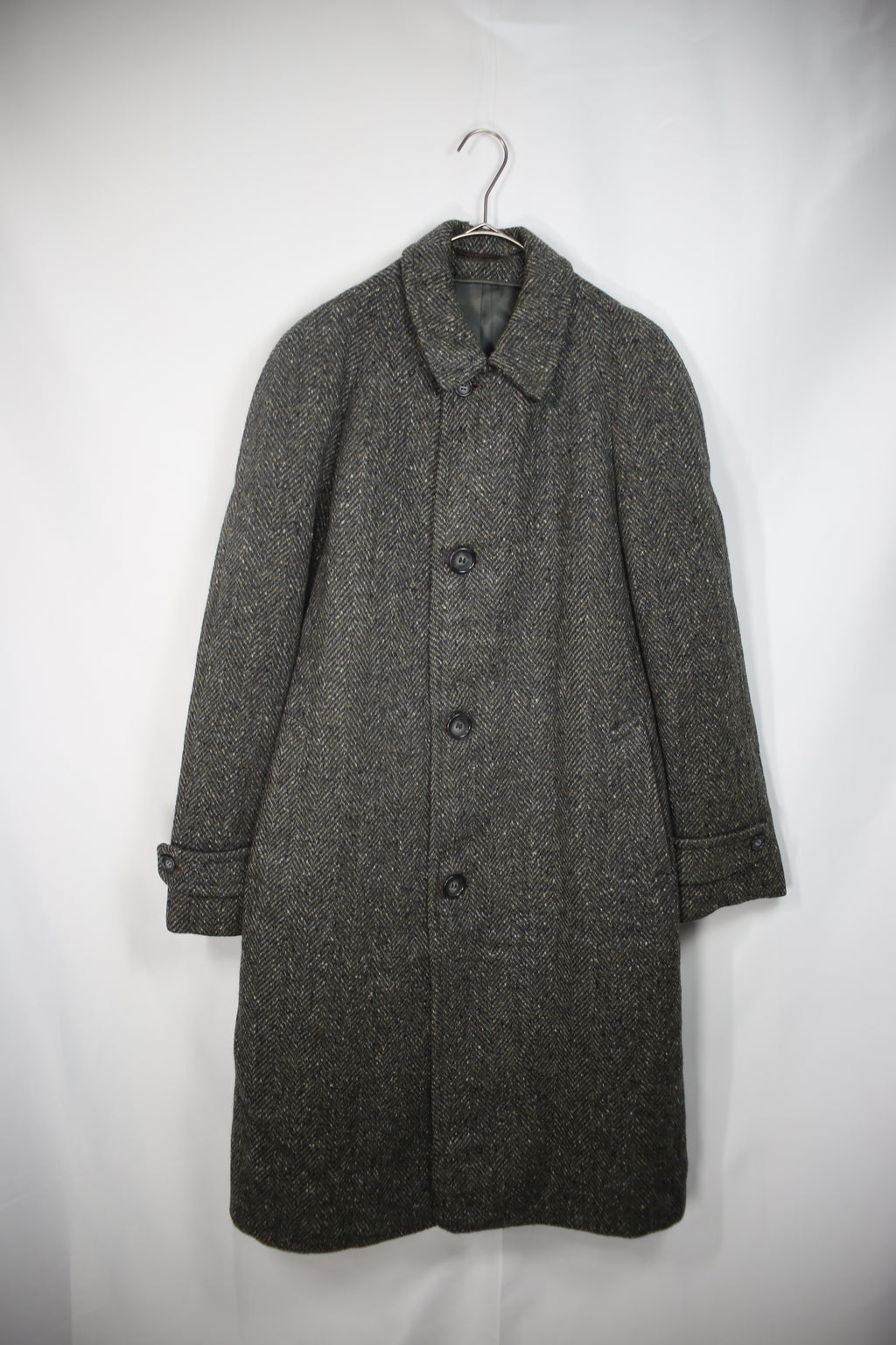 Wool Tweed Coat Grey