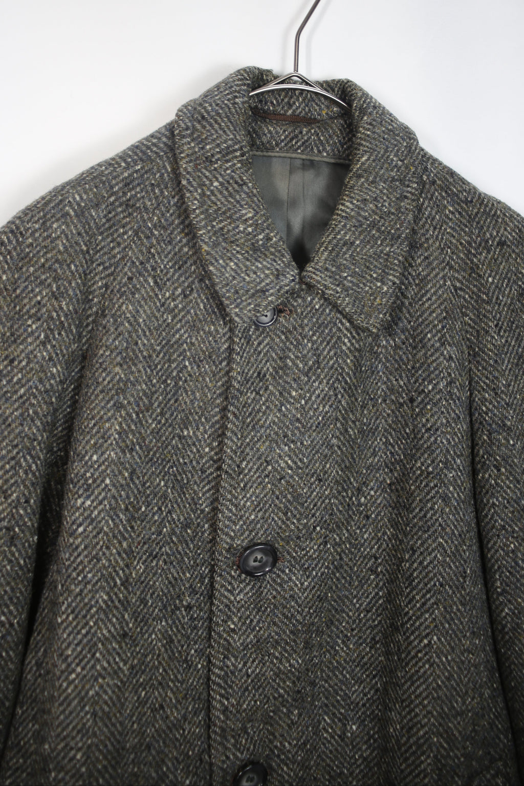 Wool Tweed Coat Grey