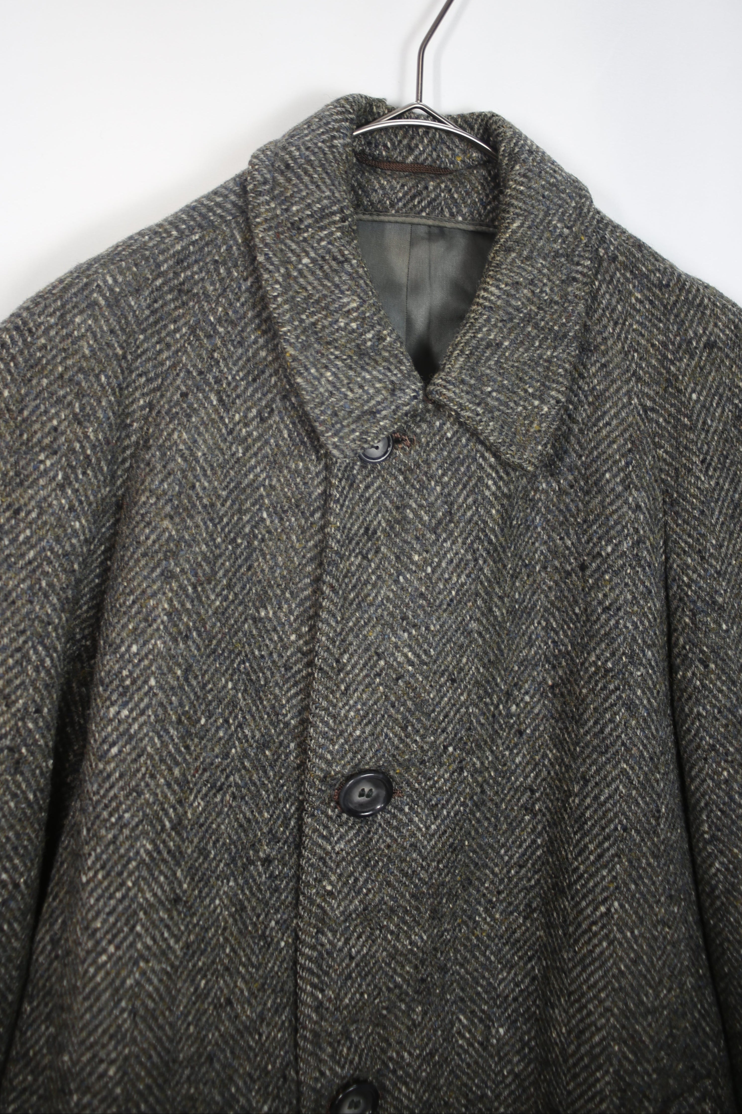 Wool Tweed Coat Grey
