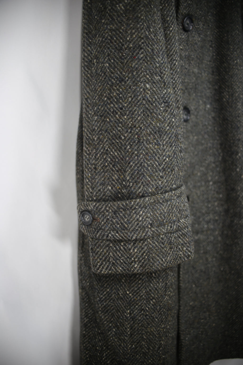 Wool Tweed Coat Grey