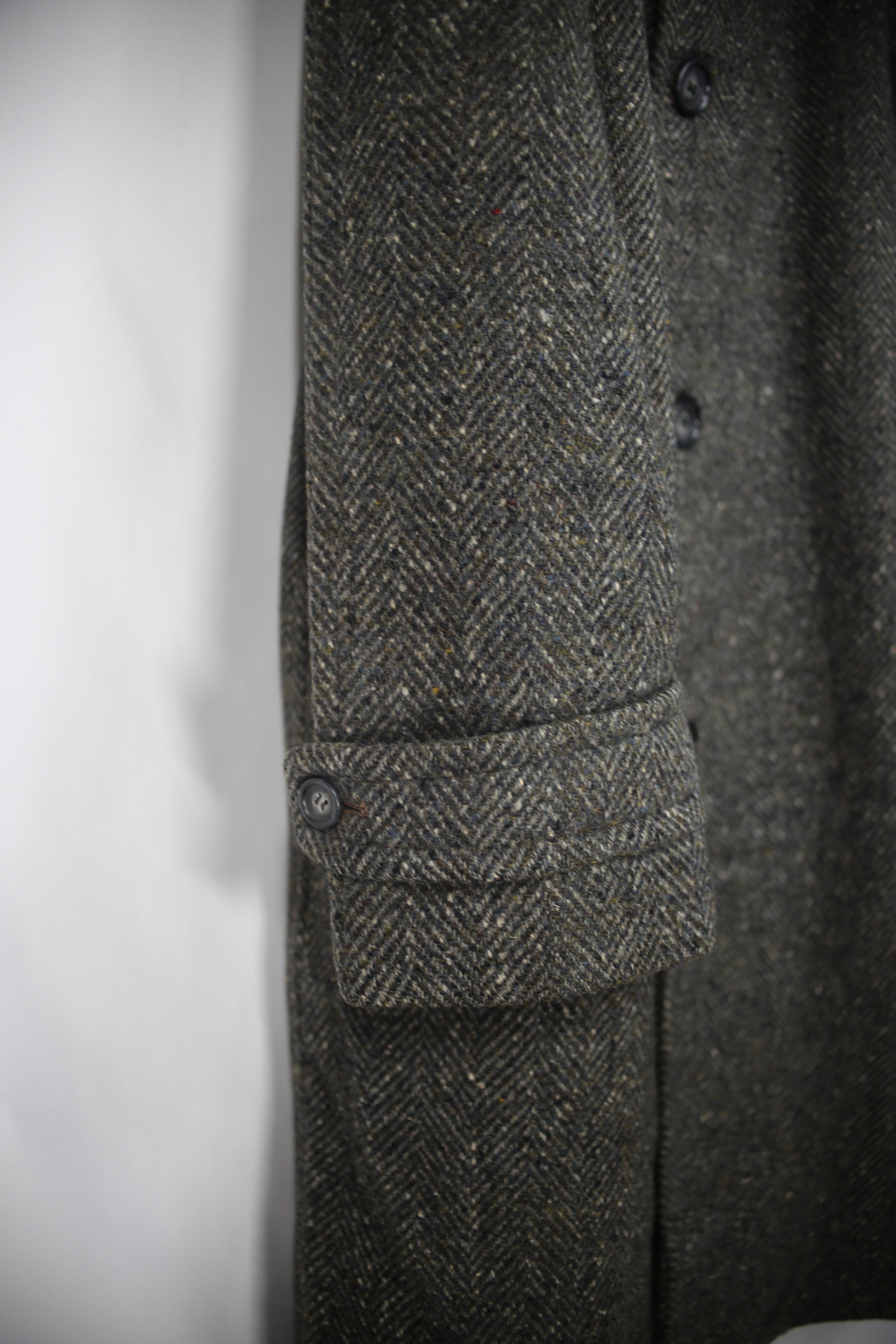 Wool Tweed Coat Grey