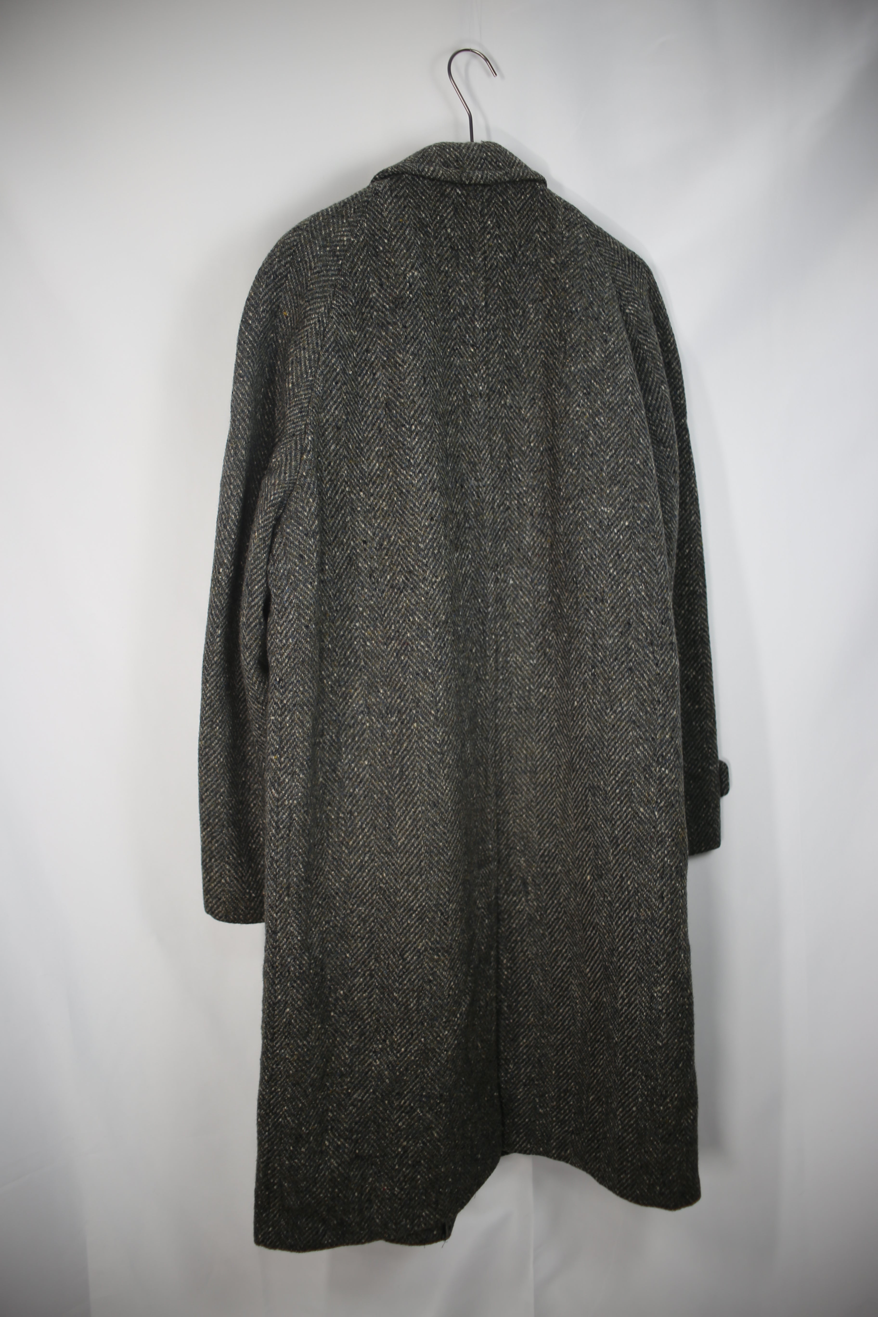 Wool Tweed Coat Grey