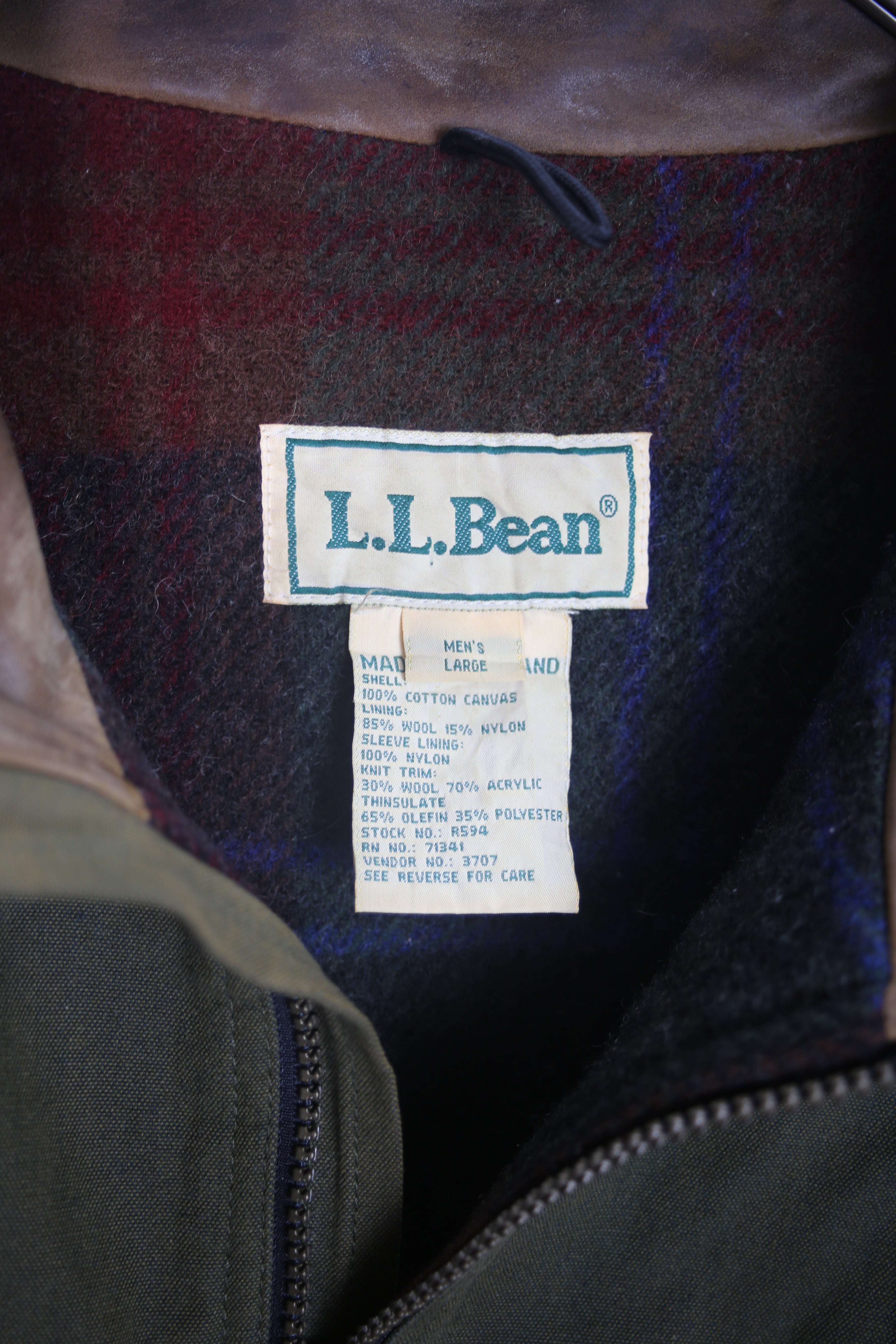 [L.L.Bean]] Leather Collar Jacket