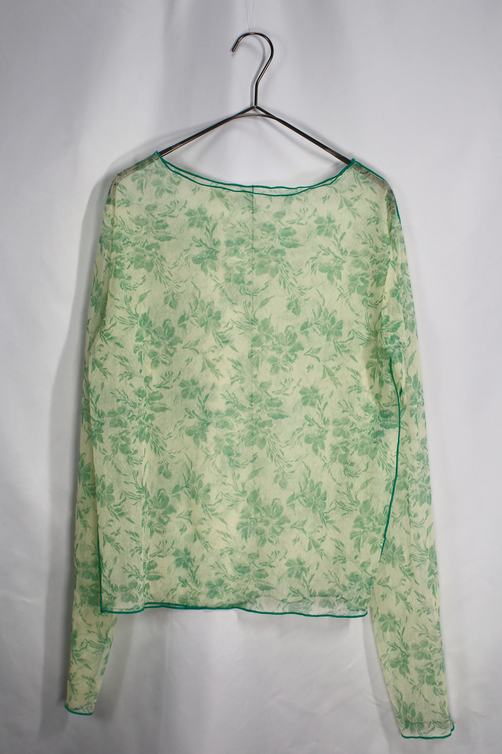 Mesh Top - Green,Floral