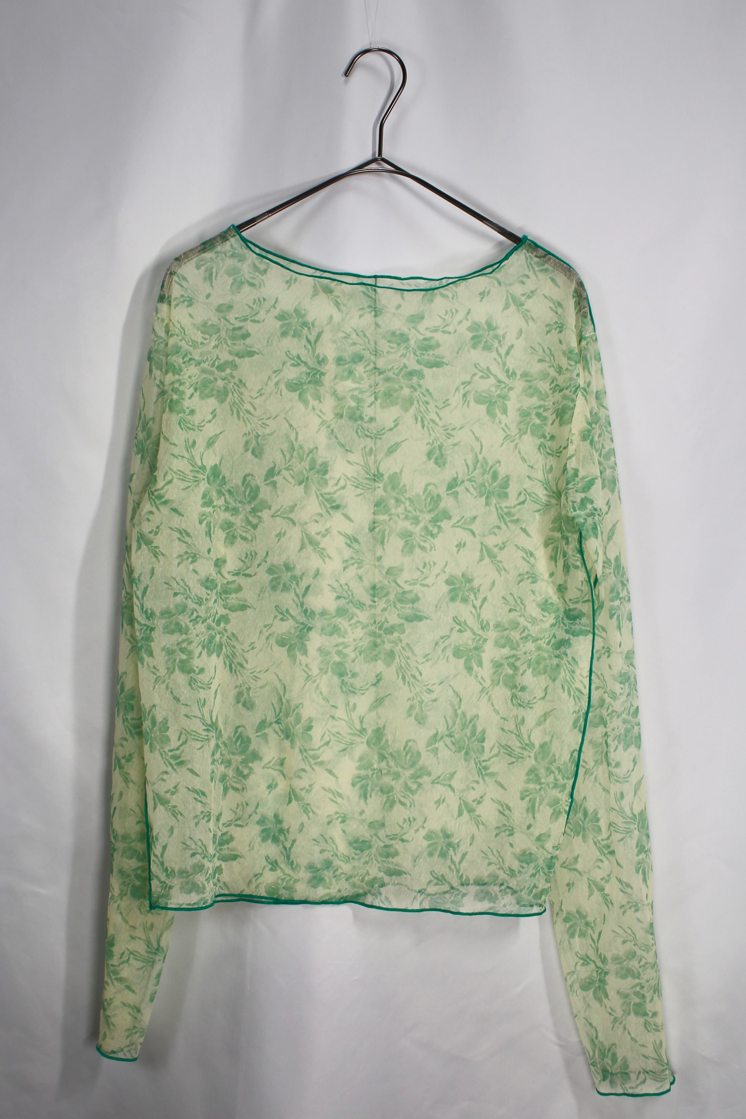 Mesh Top - Green,Floral