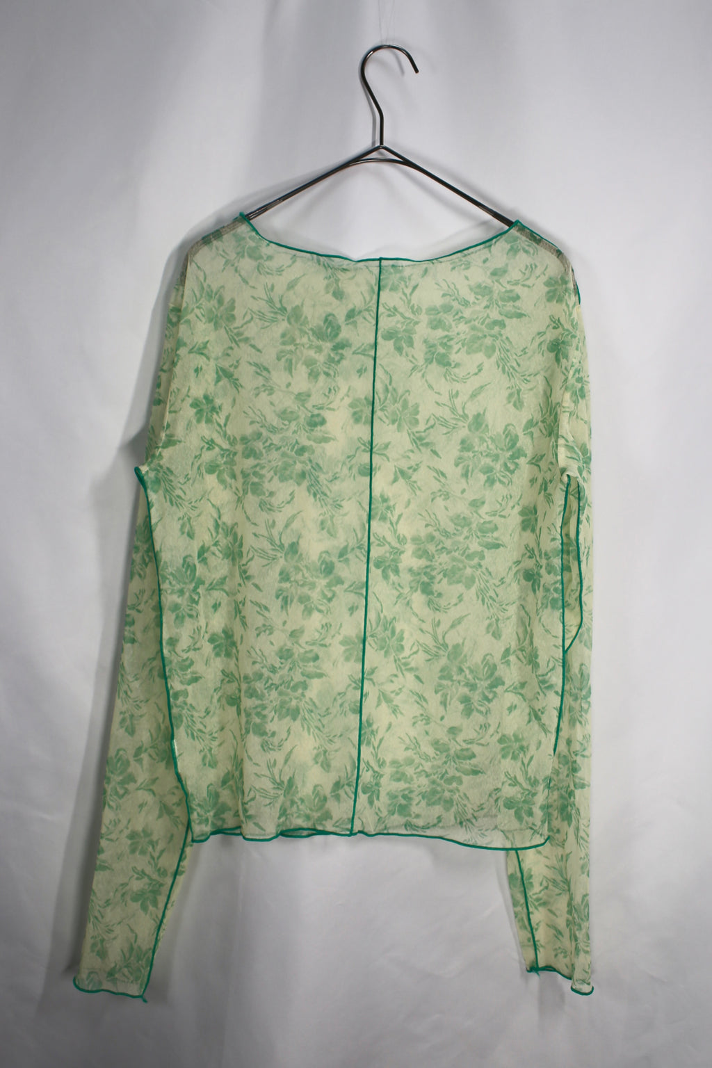 Mesh Top - Green,Floral