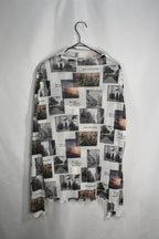 Mesh Top - White,Photo Pattern