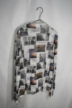 Mesh Top - White,Photo Pattern