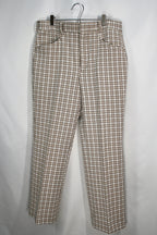 [SEARS] Checkered Slacks - White,Blown