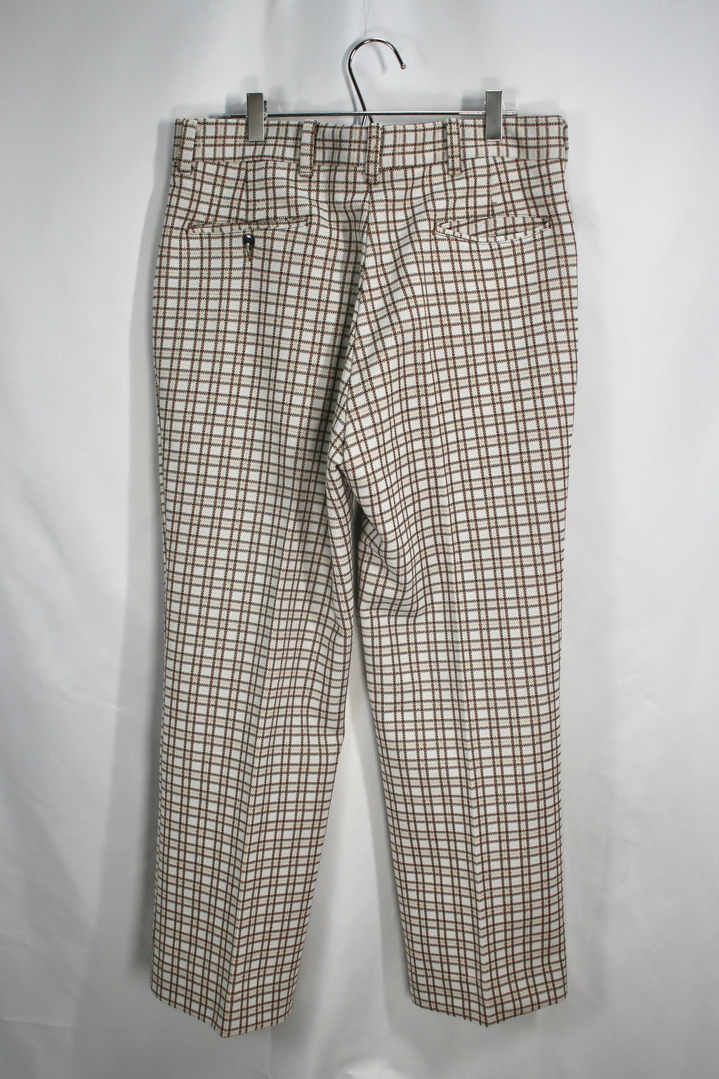 [SEARS] Checkered Slacks - White,Blown
