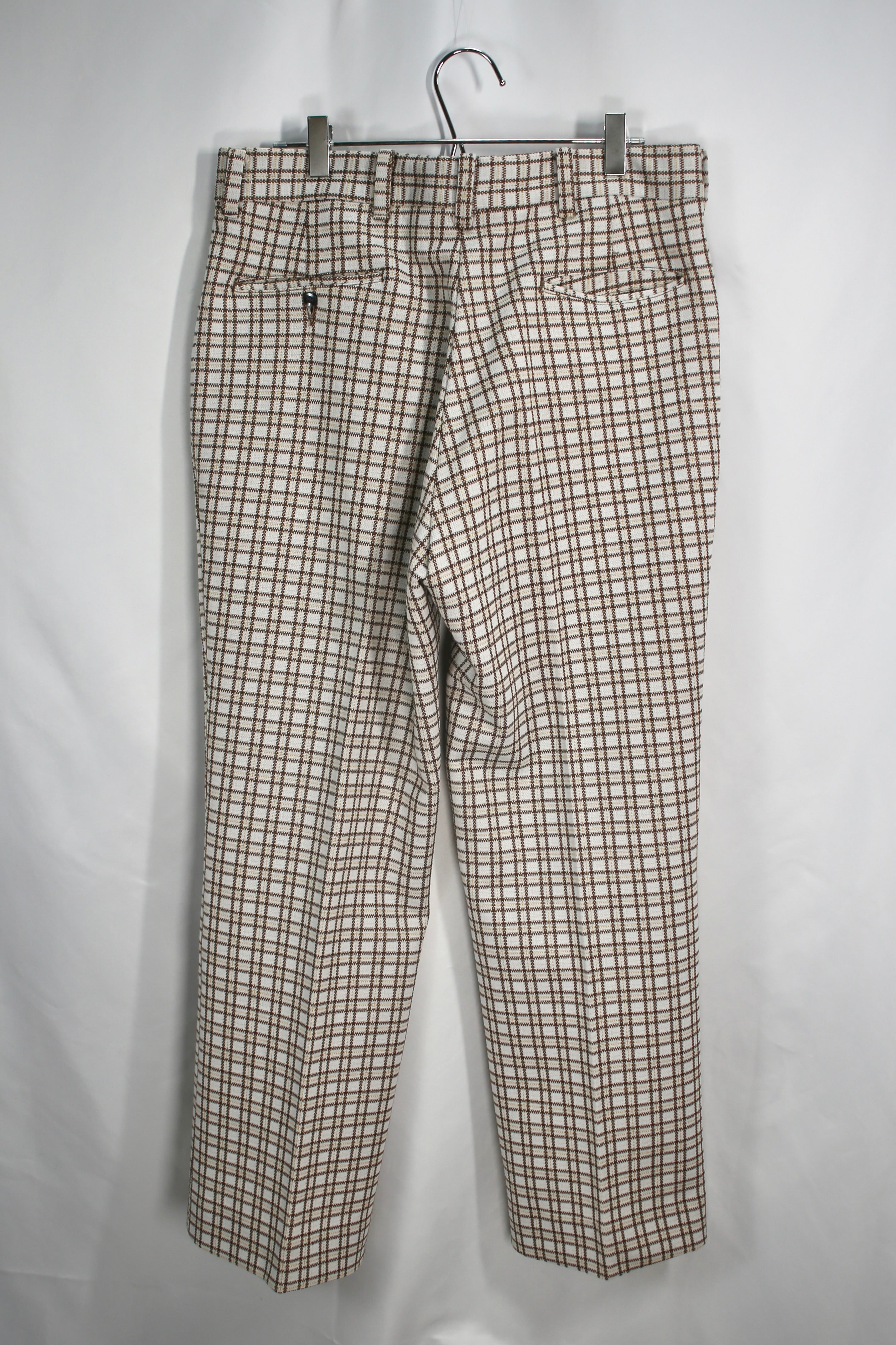 [SEARS] Checkered Slacks - White,Blown