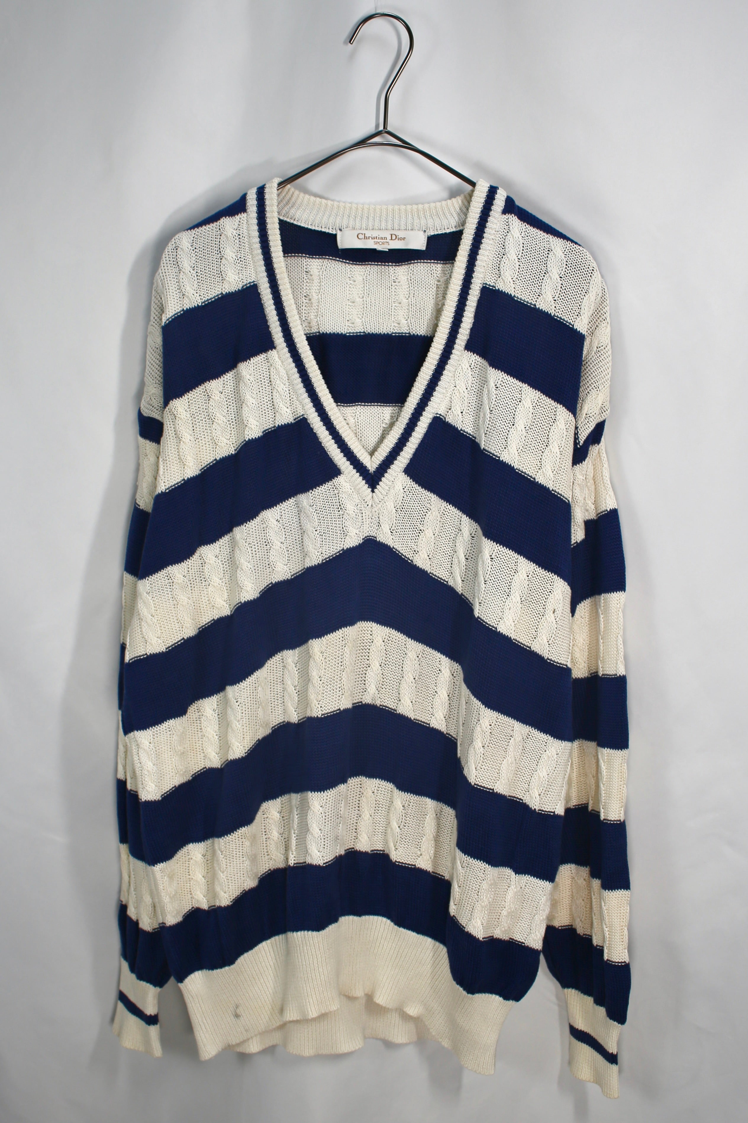 [Christian Dior SPORTS] V-Neck Border Sweater