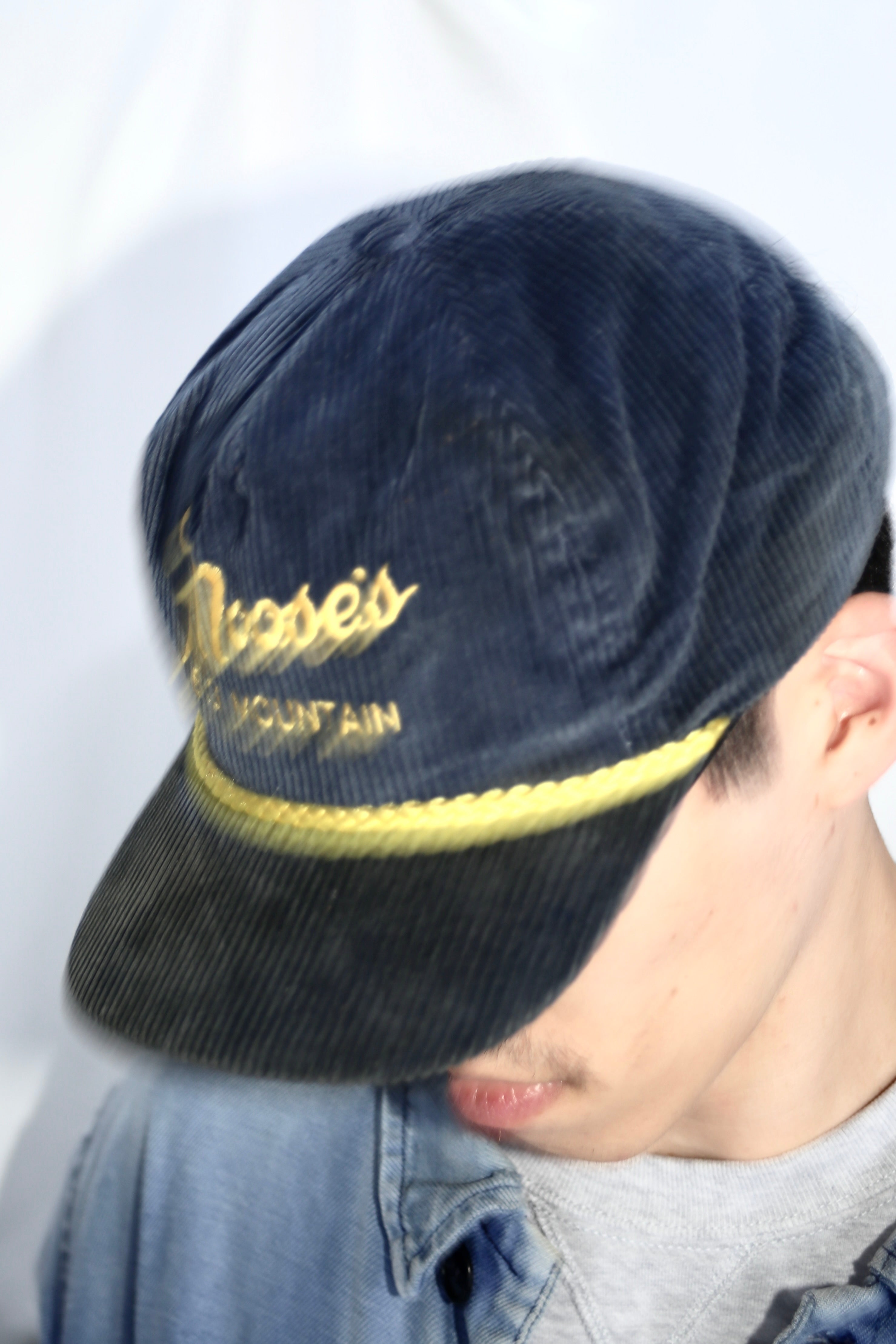 Corduroy Cap - Navy,Yellow