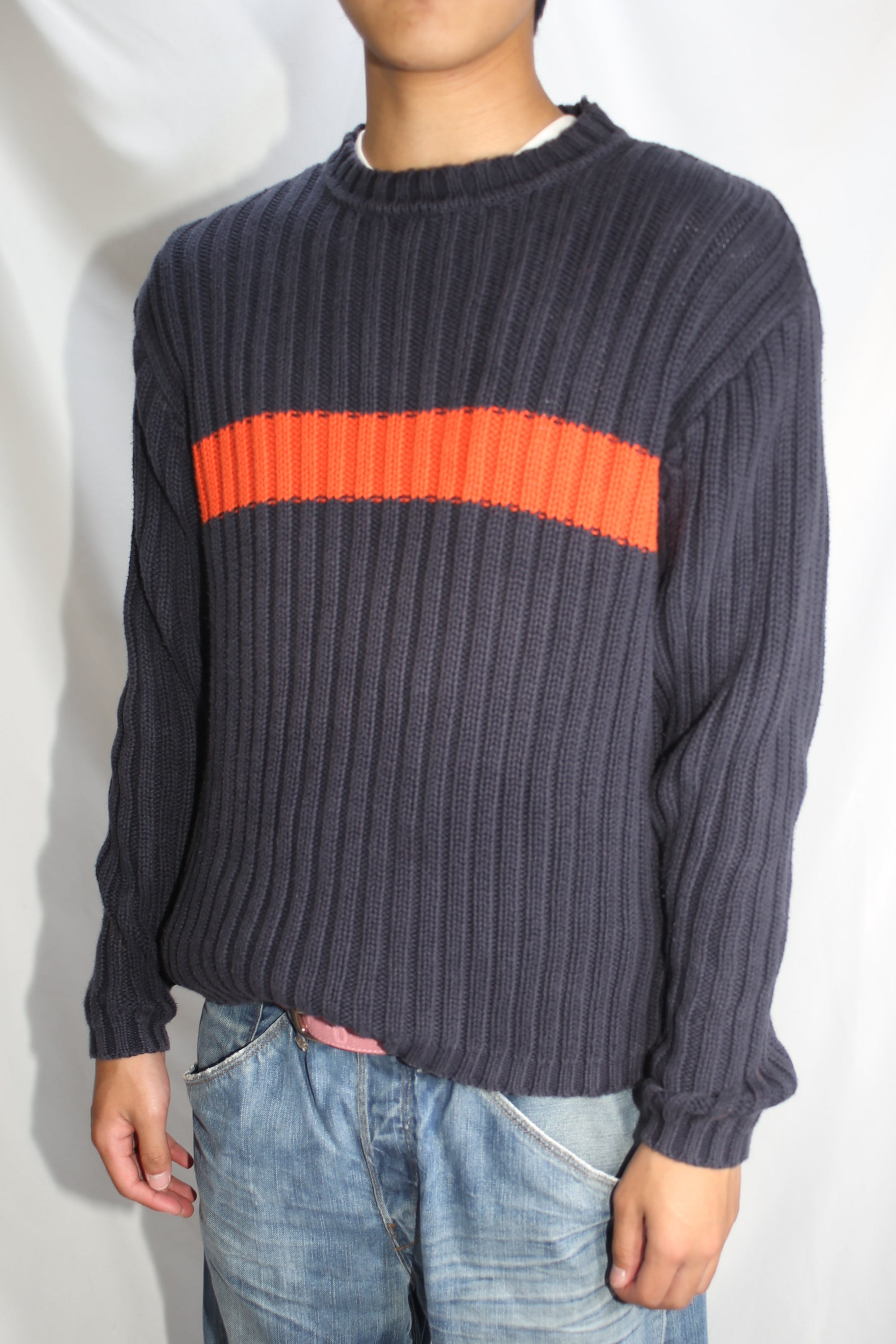 [GAP]Cotton Sweater Navy,Orange