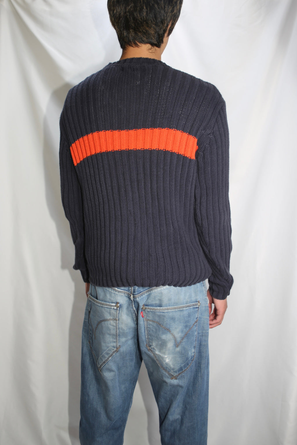 [GAP]Cotton Sweater Navy,Orange