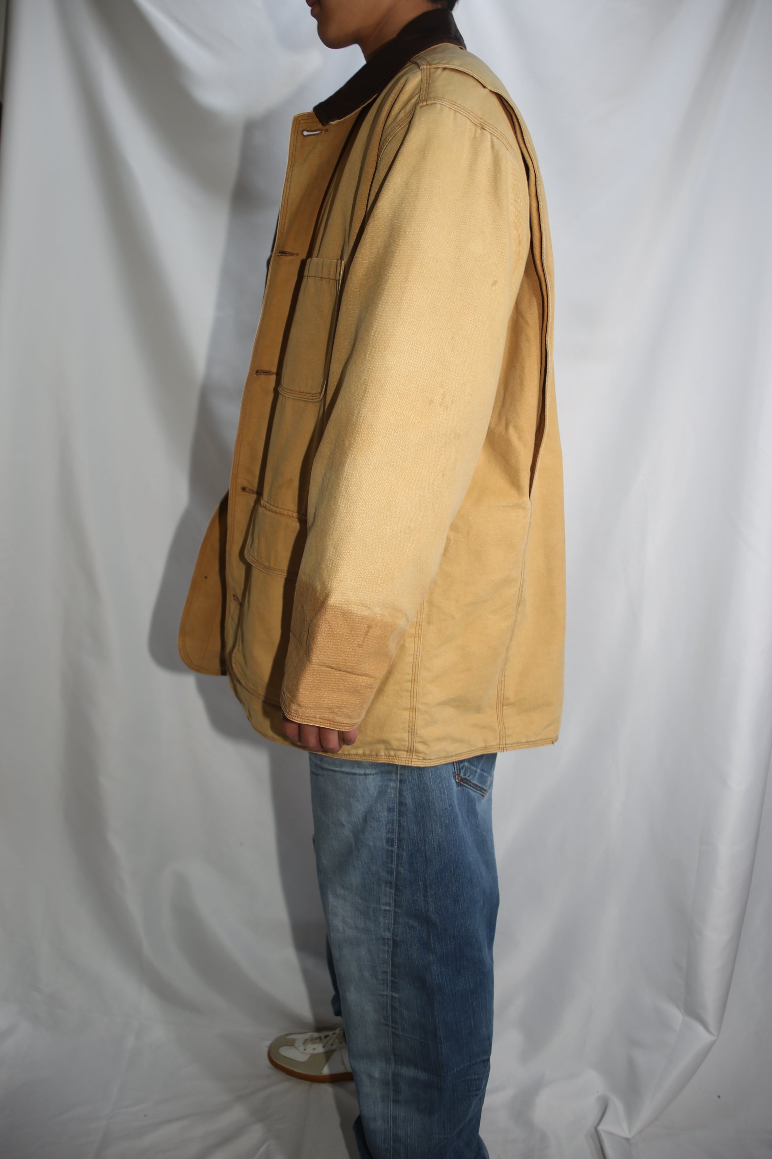 [J Crew] Leather Collar Duck Jacket