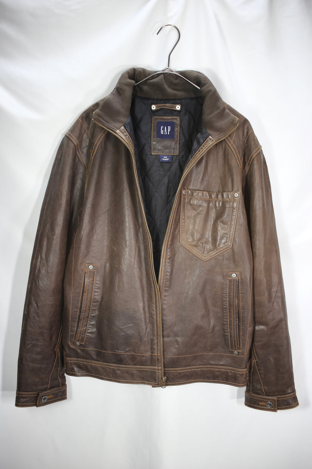 [GAP] Leather Jacket Brown