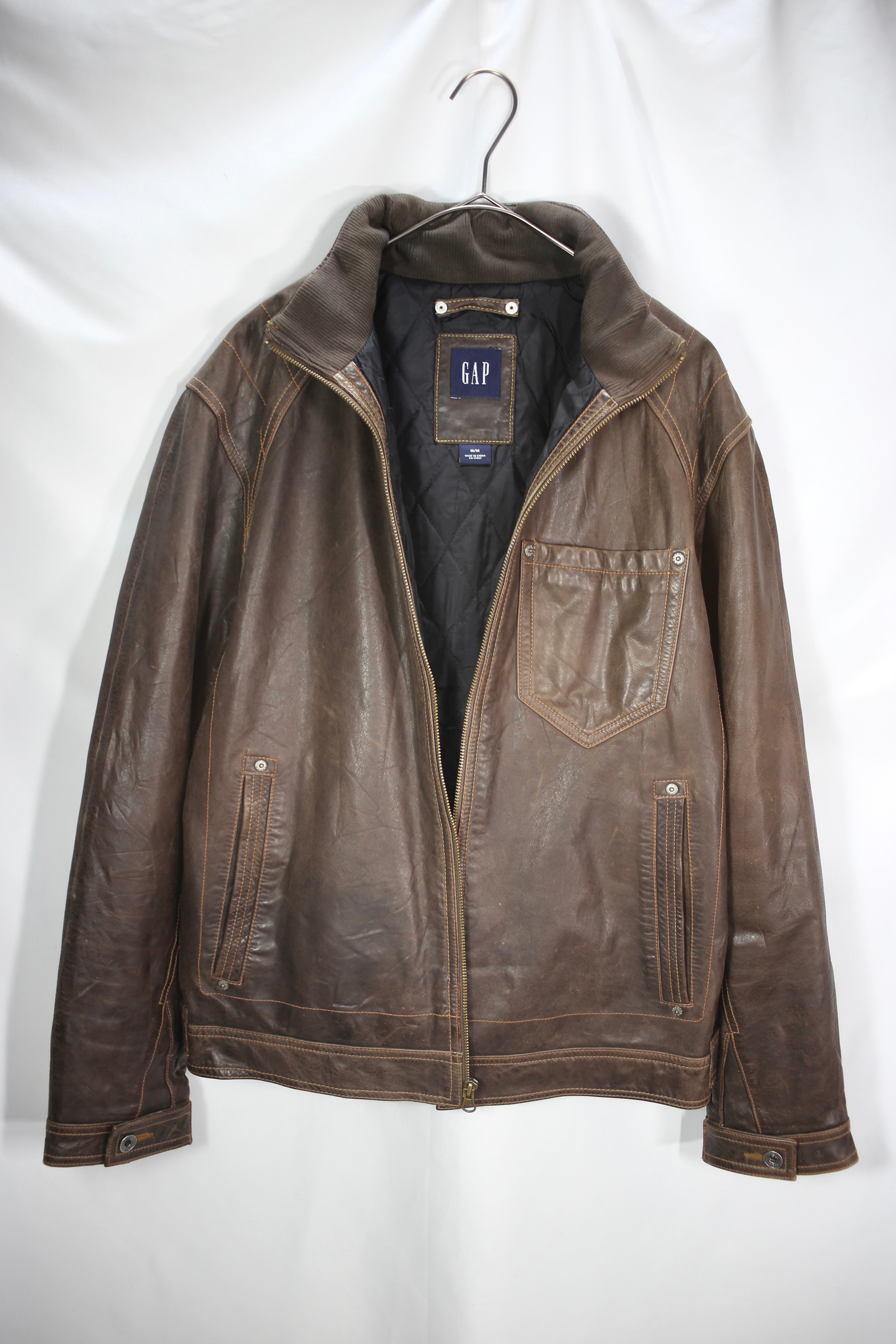 [GAP] Leather Jacket Brown