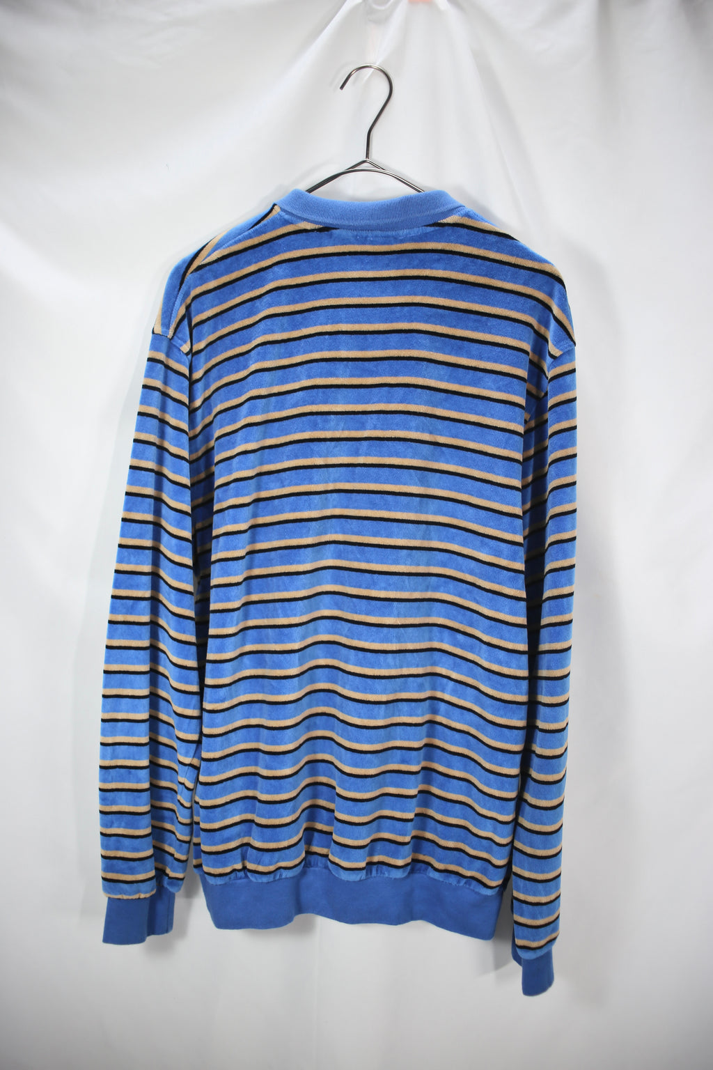 [Hartog] Velour Stripe Knit Polo