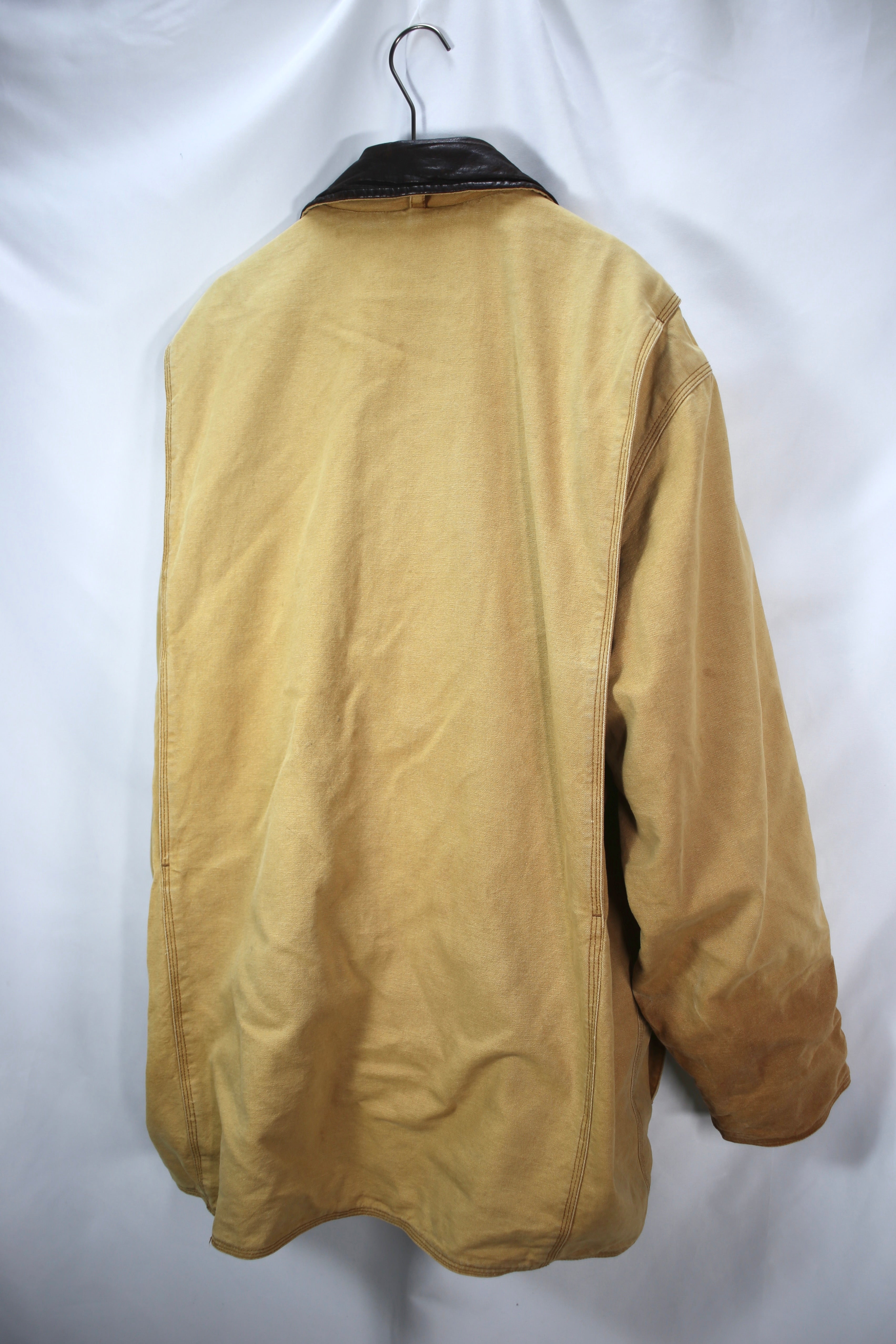 [J Crew] Leather Collar Duck Jacket