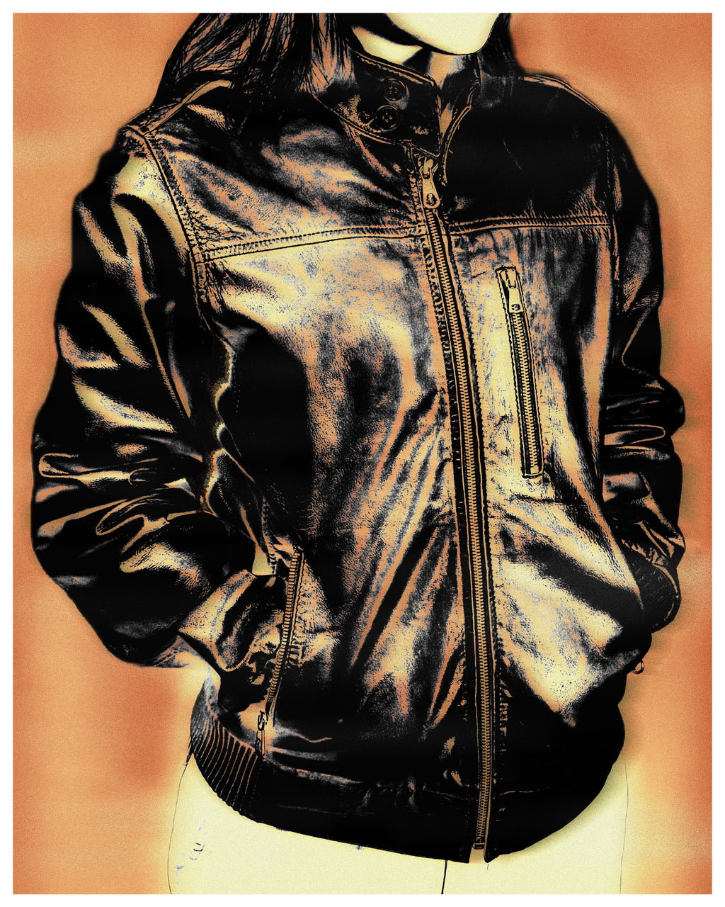 [GAP] Leather Jacket Brown - S size
