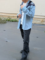 [H BAR C]60s Western Shirt - Light Blue